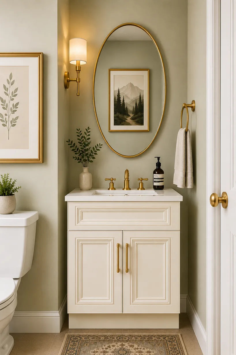 24 Inch Antique White Bathroom Vanity Sink Base