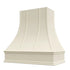 Antique White Range Hood With Curved Strapped Front and Decorative Trim - 30", 36", 42", 48", 54" and 60" Widths Available