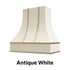 Wood Range Hood With Curved Front, Brass Strapping and Buttons - 30", 36", 42", 48", 54" and 60" Widths Available