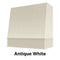 Wood Range Hood With Angled Strapped Front and Block Trim - 30", 36", 42", 48", 54" and 60" Widths Available
