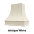 Wood Range Hood With Curved Strapped Front and Decorative Trim - 30" 36" 42" 48" 54" and 60" Widths Available