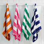 Cotton Velour Cabana Stripe Beach Towel - Novia Collection