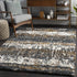 Arboles Abstract Lined Plush Area Rug