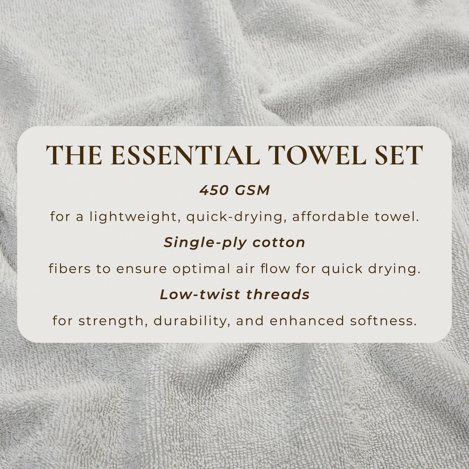 Cotton Terry Bath Towel Set - Cooper Collection