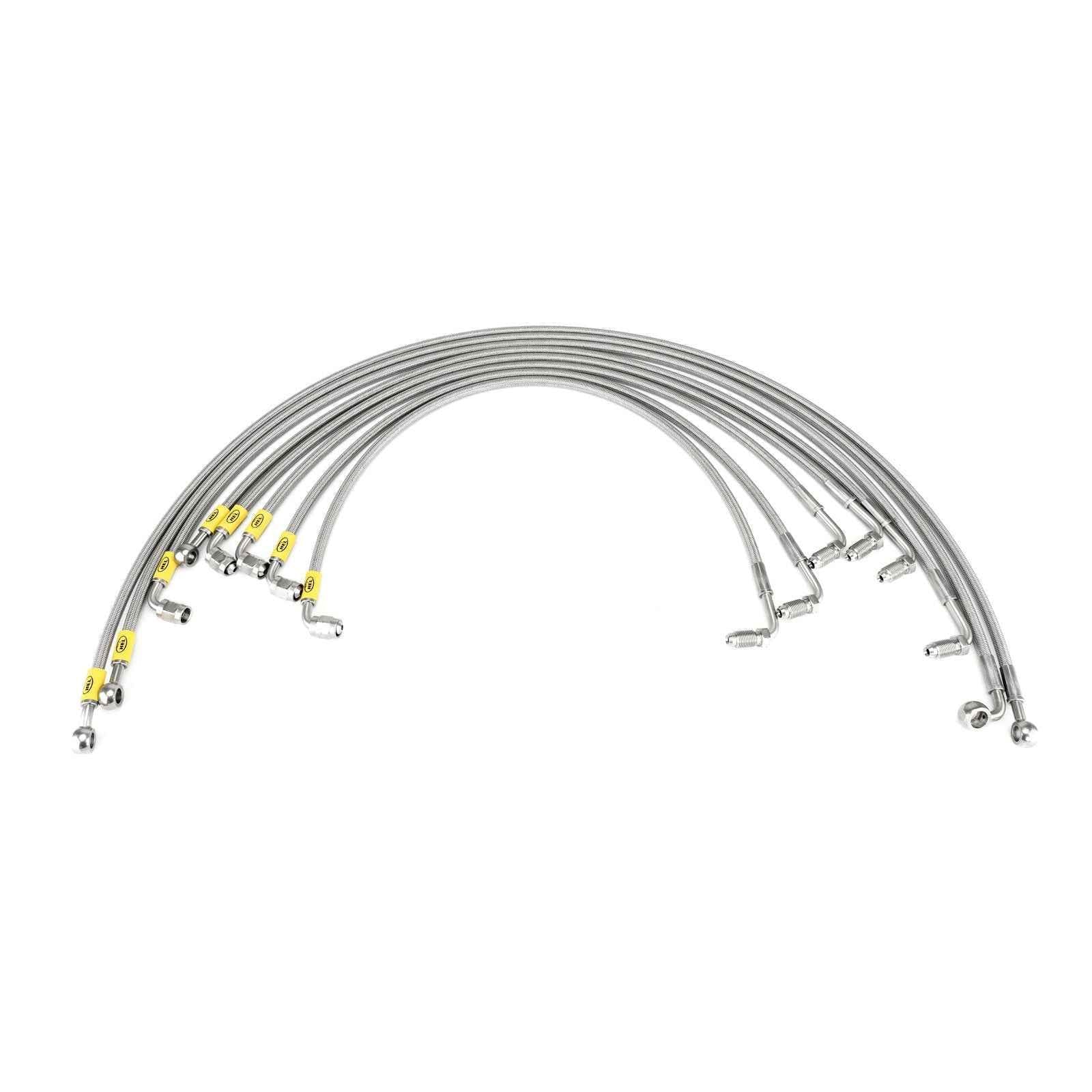 HEL Performance Fuel Injector Lines for Audi Quattro 2.3 K-JET KV Engine (M10 Injectors), Stainless Steel Braided