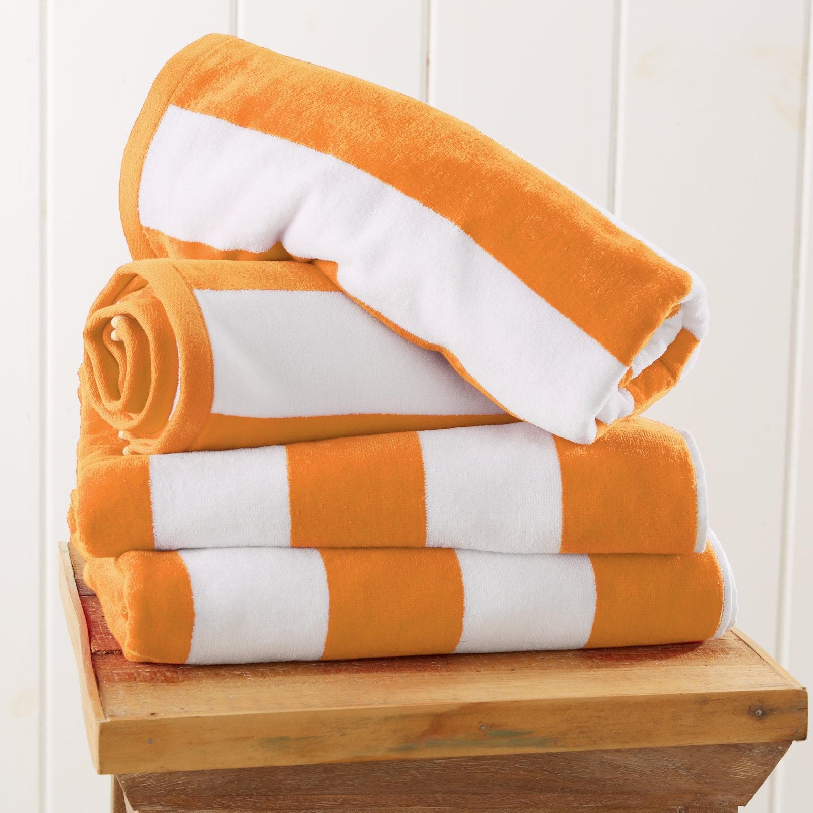 Cotton Velour Cabana Stripe Beach Towel - Novia Collection
