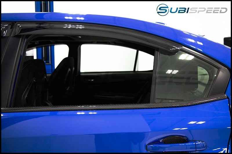 OLM LE Dry Carbon Lower Window Sill Covers - 2015-2021 Subaru WRX / STI