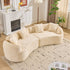 Curved Compressed Sofa, Nordic-Style Design For Living Room