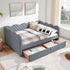 Gingham Daybed With USB Charging Port, Wave-Shaped Design