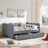 Gingham Daybed With USB Charging Port, Wave-Shaped Design