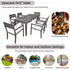 U_Style 7 Pieces Acacia Wood Outdoor Dining Set with Cushions