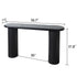 Fluted Cylinder Console Table - Black
