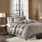 7 Piece Herringbone Comforter Set Neutral California King