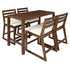 Patio Bar Set With Ergonomic Chairs