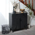 2 Door Storage Cabinet With Adjustable Shelf - Black