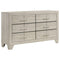 Trenton 6-drawer Bedroom Dresser Rustic Cream