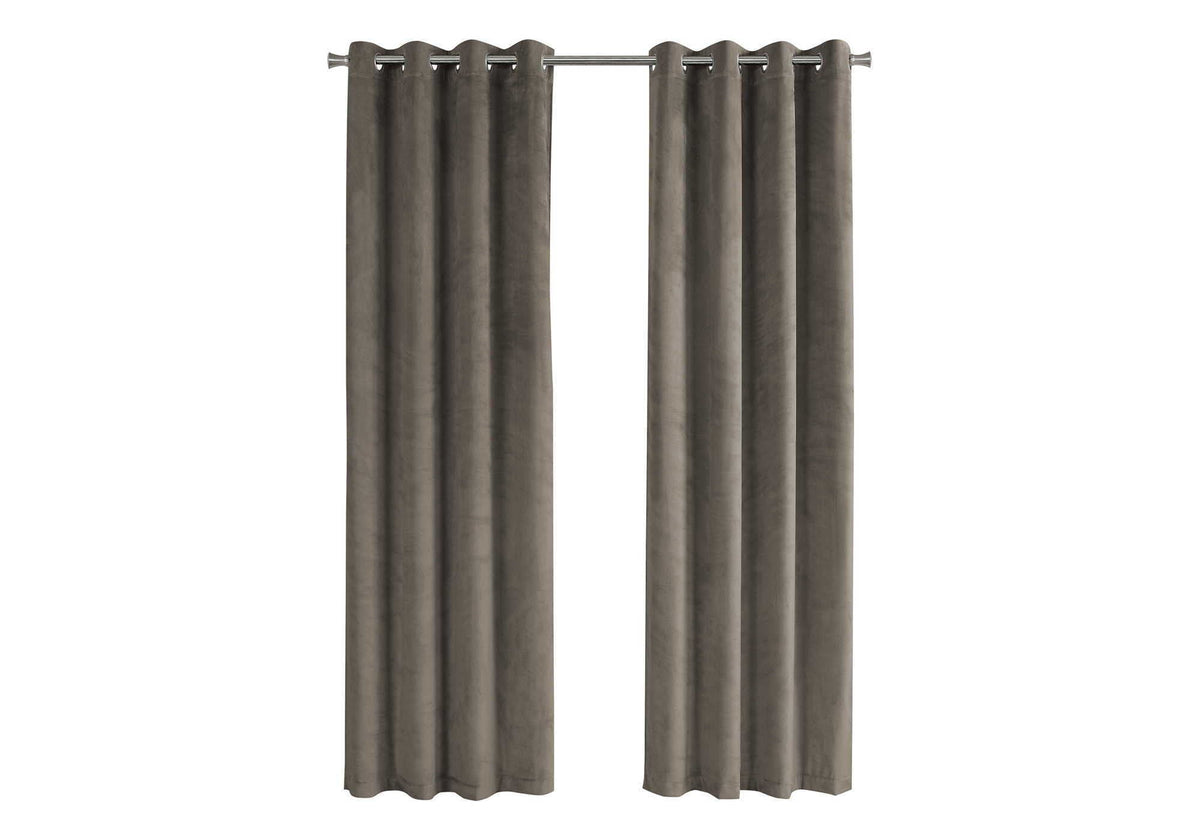2 Pieces Set Room Darkening Curtain Panels with Grommet - Contemporary Style