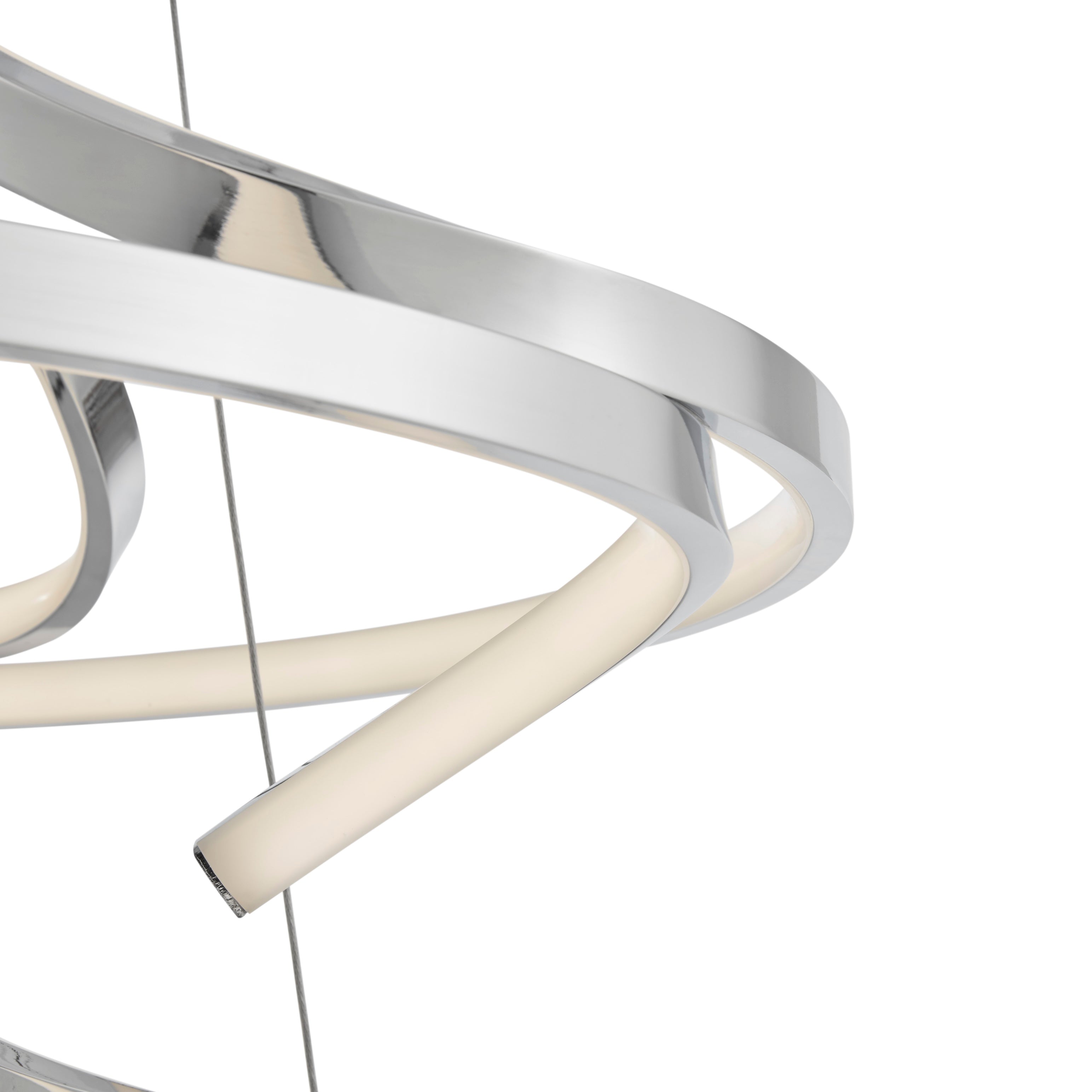 Beijing LED adjustable Round Chandelier // Chrome