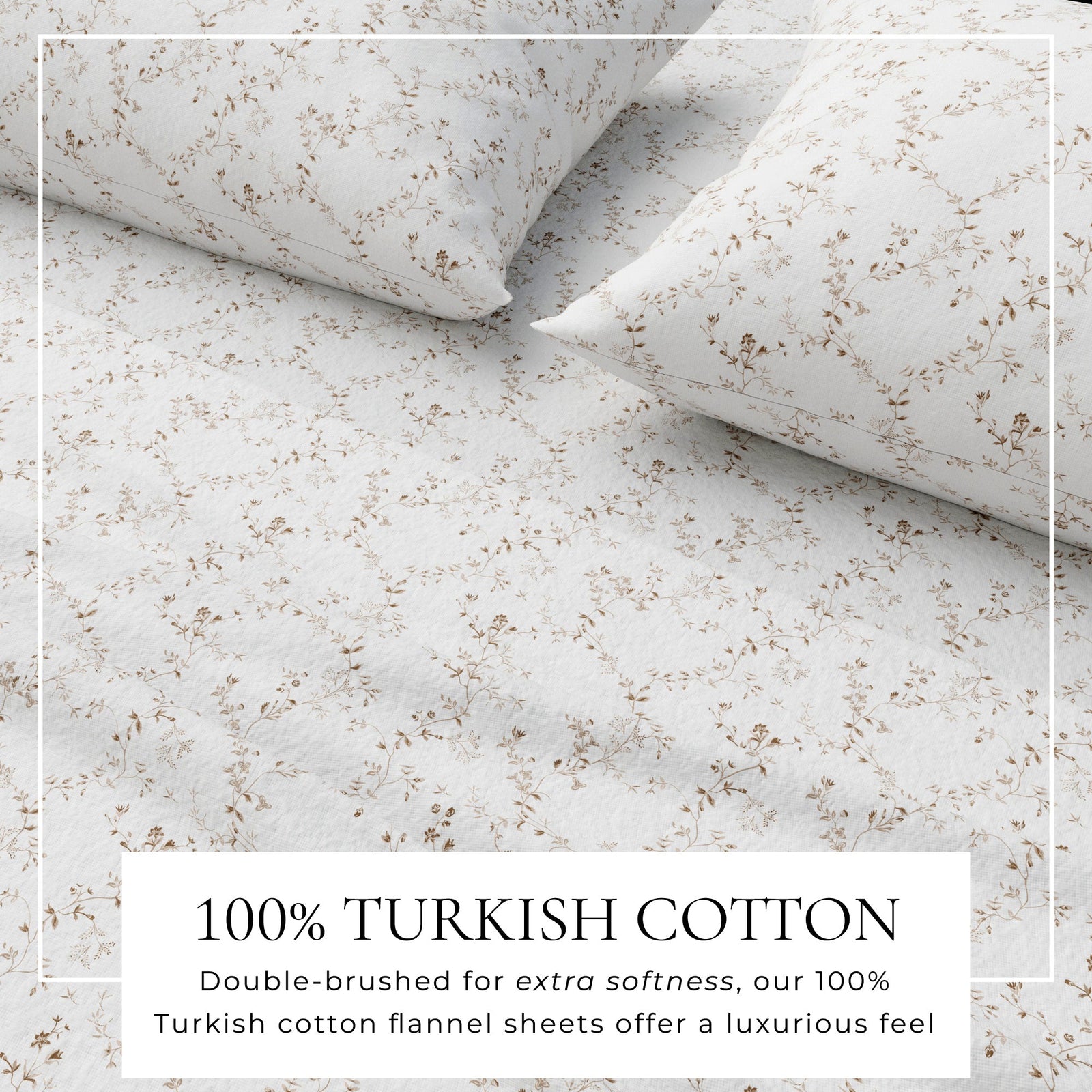 Turkish Cotton Flannel Sheet Set - Winter Floral Collection