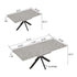 Modern Extendable Dining Table Set For 6 - 8 - Black / Gray