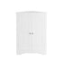 Corner Cabinet With 2 Doors And Adjustable Shelves, Freestanding Narrow Storage Organizer For Bathroom - White