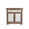 Accent Cabinet With Carved Floral Panels, Sideboard With Drawer And Double Doors - Antique Brown / White
