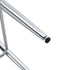 Modern Bar Chair Set Streamlined Backrest Metal Legs 2 Pieces - Black / Silver