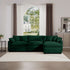 Modern Oversized Modular Cushion Sofa With Ottoman, Low Back, Deep Seating Sofa Set