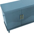 4 Door Cabinet, Large Storage For Living Room - Blue