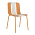 4 Piece Set Of Modern Striped Color Blocking Single Chairs With Round Table
