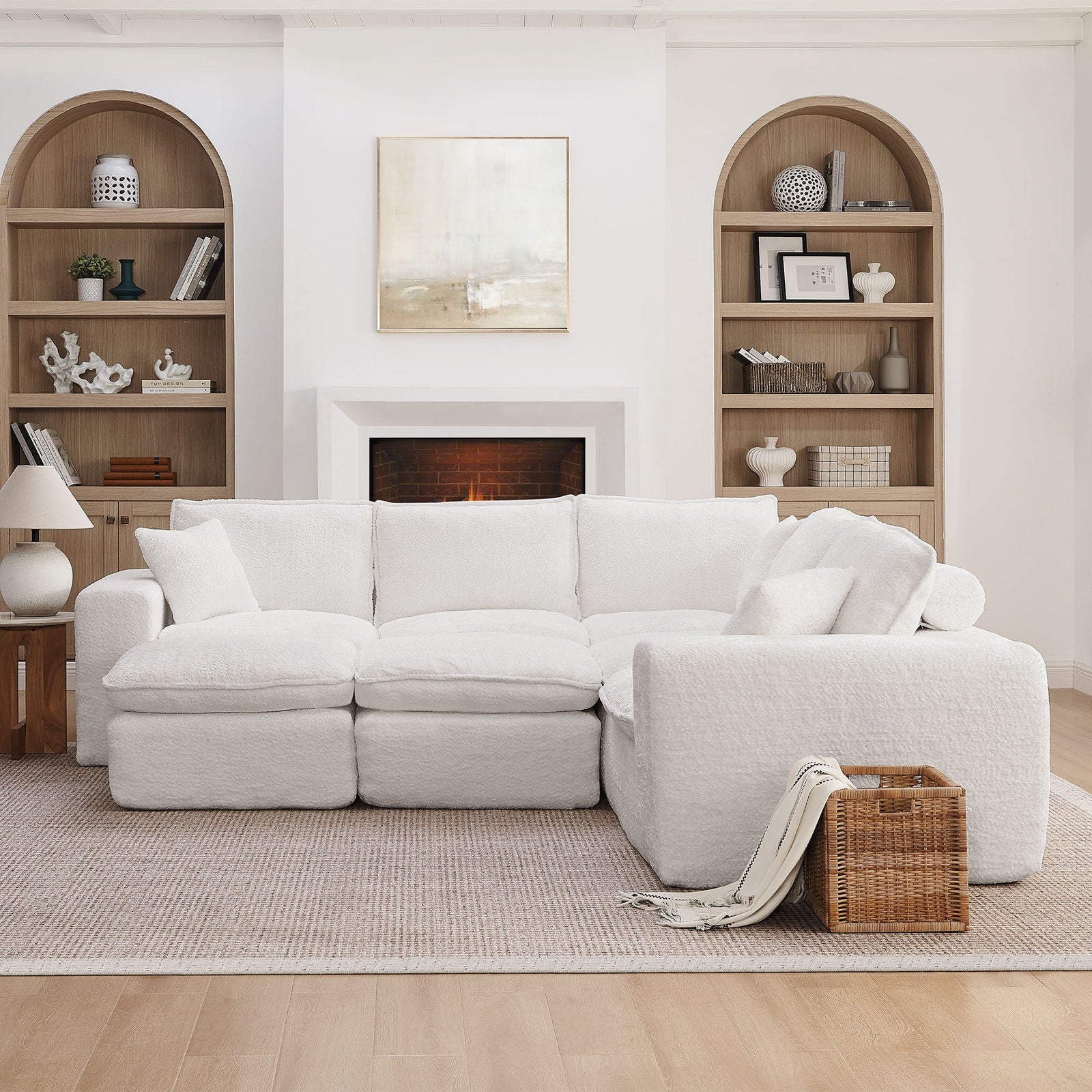 Sectional Sofa With Moveable Ottoman