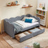 Gingham Daybed With USB Charging Port, Wave-Shaped Design