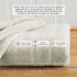 100% Cotton Woven Texture Bath Towel Set - Marbella Collection