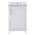 Modern Small Bathroom Vanity Cabinet With Ceramic Basin, Ample Storage, 1 Soft Close Door