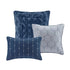 7 Piece Printed Seersucker Comforter Set Navy King