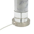 Sculpted Marble & Crystal Cylinder Table Lamp