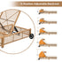 Outdoor Lounge Chair With 5 Position Backrest With Cushion And Wheels