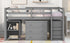 Loft Low Study Bed With Cabinet, Shelves And Rolling Portable Desk, Multiple Functions