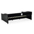 Upholstered Tufted Daybed With 2 Drawers, Waved Arms