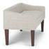 Platinum Upholstered Bench with Solid Wood Frame - Parris