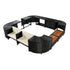 Spa Surround Spa Frame Quadrilateral Outdoor Rattan Sectional Sofa Set With Mini Sofa, Wooden Seats And Storage Spaces