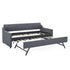 Size Upholstered Daybed With Trundle And USB Charging Armrest