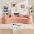 Curved Compressed Sofa, Nordic-Style Design For Living Room