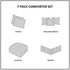 7 Piece Tufted Comforter Set Navy California King