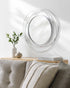 Basay Round Silver Gray Mirror