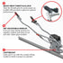 Battery Powered Vibrating Concrete Power Screed 36V/5Ah Float Finishing Tool (Choose 4ft, 6ft, 8ft, 10ft, 12ft, 14ft)