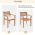Acacia Wood Outdoor Dining Set with Ergonomic Seating - Seats 7-8