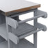 Foldable Outdoor Kitchen Island Cart with Storage - Stainless Steel & Wood