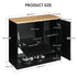 Feeding Station with 2 Lockers and Elevated Bowls Black