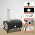 Outsunny Outdoor Pizza Oven with 12" Rotating Stone and Foldable Legs
